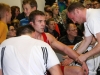 Trainer Tino Hempel, Adam Sobieraj und Trainer Swen Lieberamm