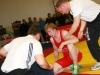 Trainer Tino Hempel, Konstantin Sommer und Trainer Swen Lieberamm