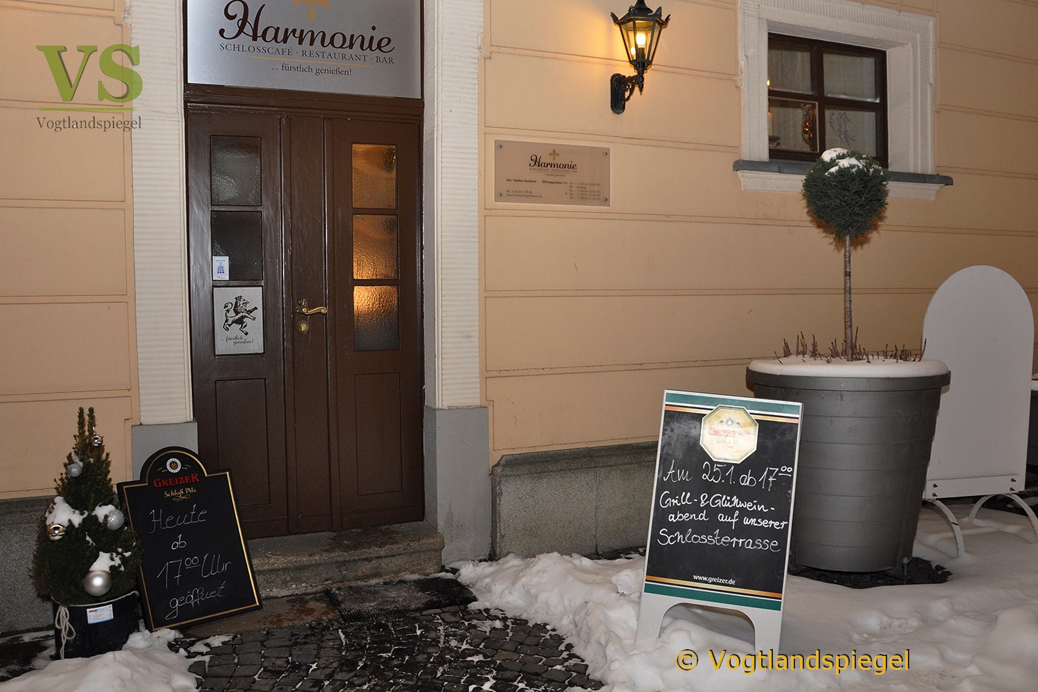 Grill-und-Glühweinabend im Greizer Schlosscafé "Harmonie"