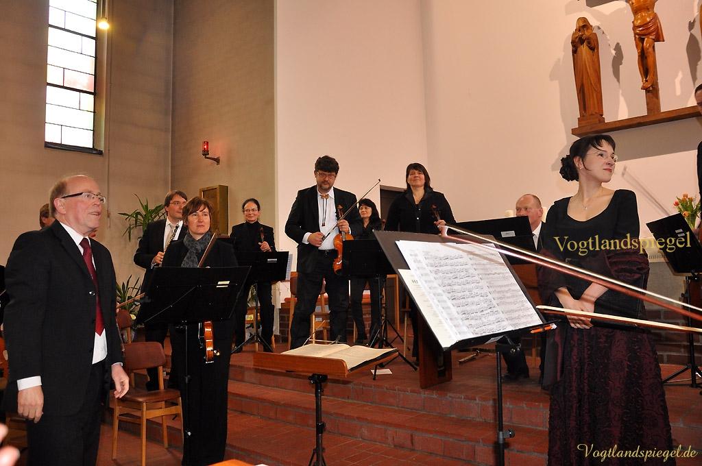 Das Greizer Collegium musicum gab anlässlich des 75-jährigen Bestehens der Katholischen Kirche Greiz ein Festkonzert