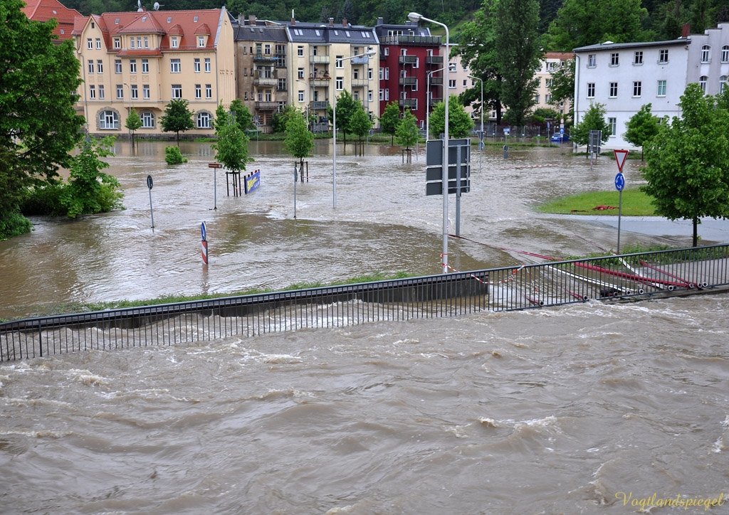 Hochwasser in Greiz