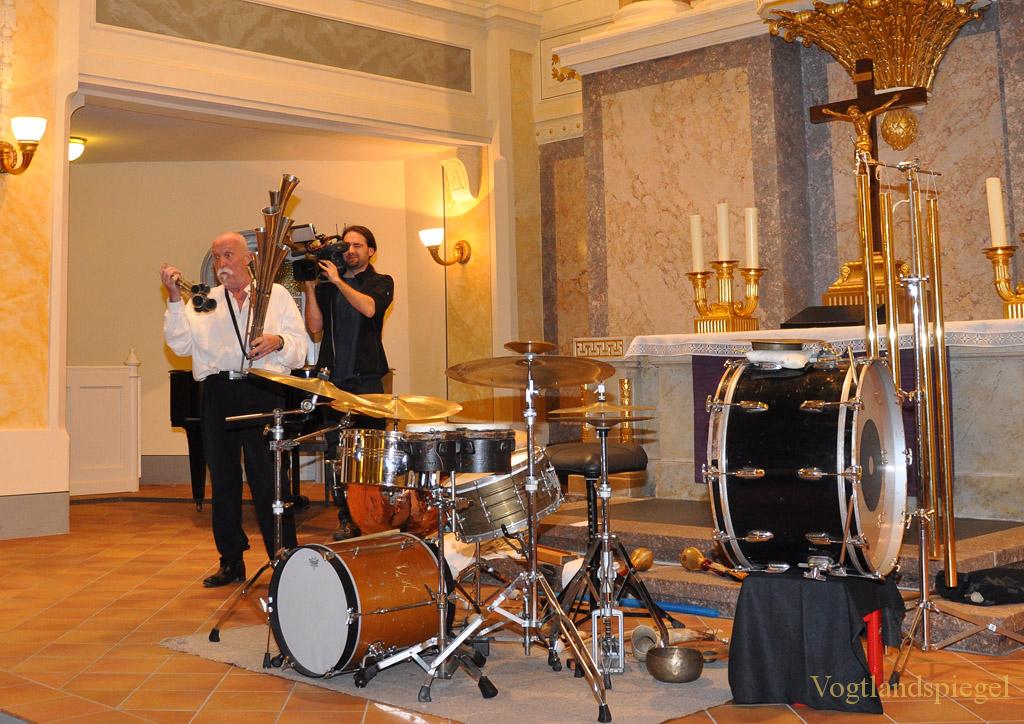 Matthias Grünert und Günter »Baby« Sommer in musikalischem Dialog