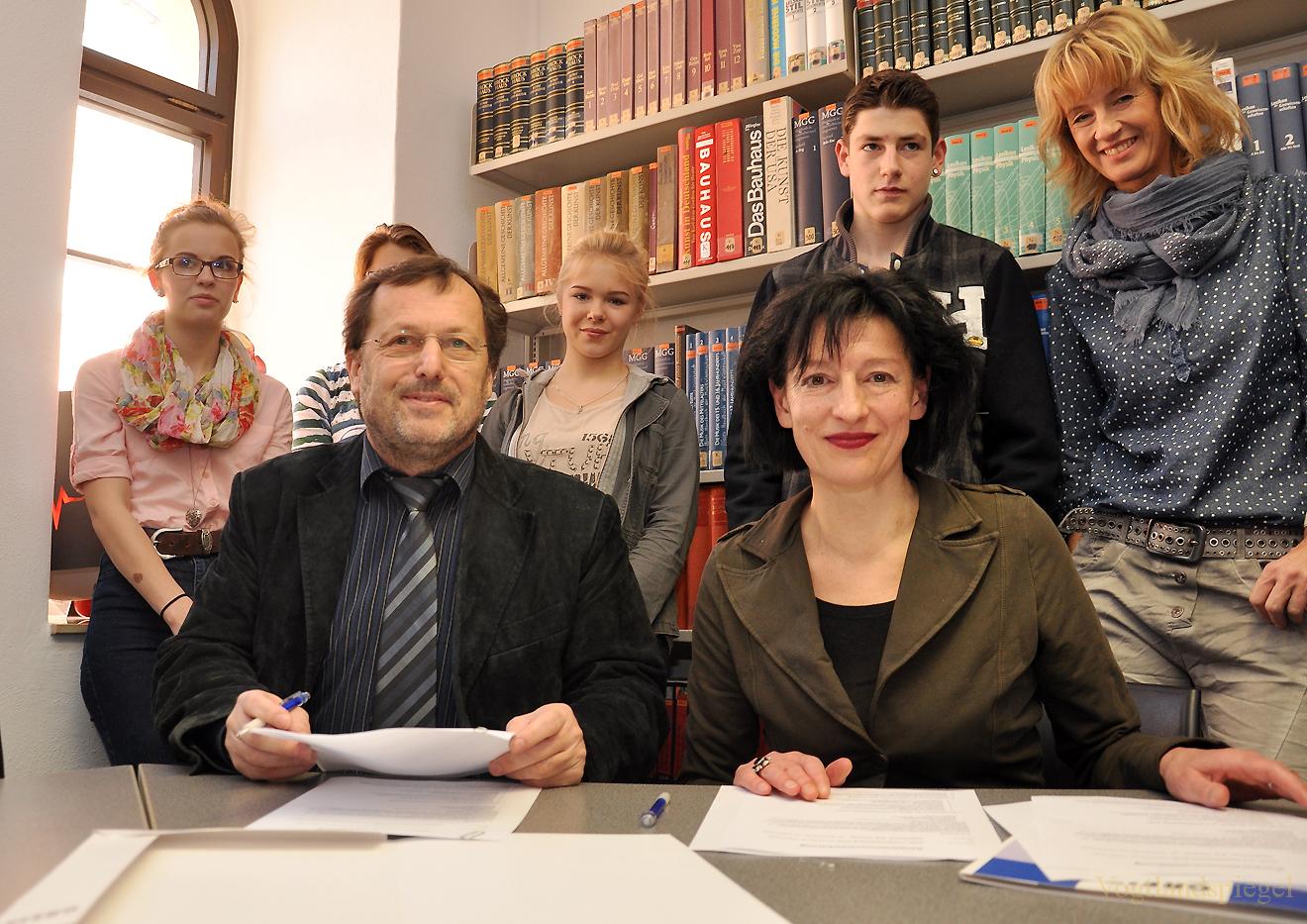 Kooperationsvertrag der Bibliothek Greiz mit der Lessing-Regelschule