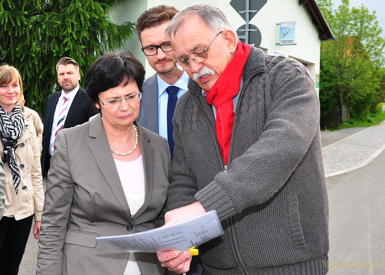 Thüringens Ministerpräsidentin Christine Lieberknecht (CDU) besuchte Ortsteil Reinsdorf