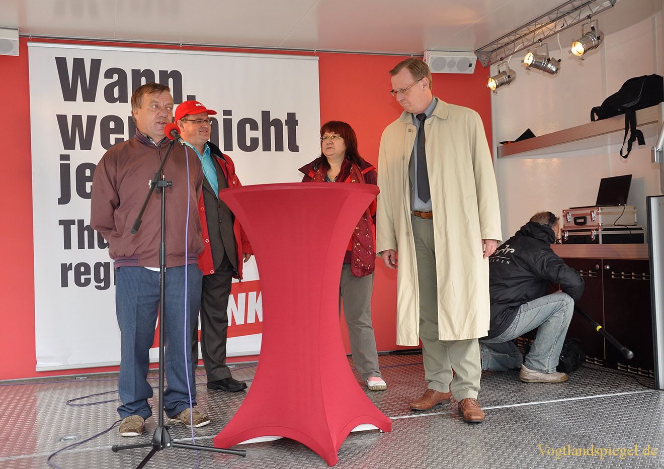 Bodo Ramelow auf Wahlkampftour in Greiz