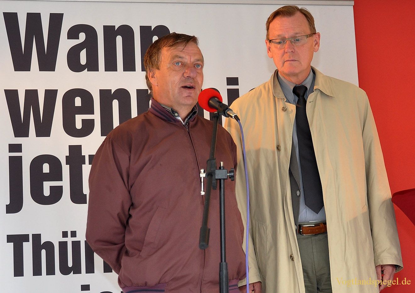 Bodo Ramelow auf Wahlkampftour in Greiz