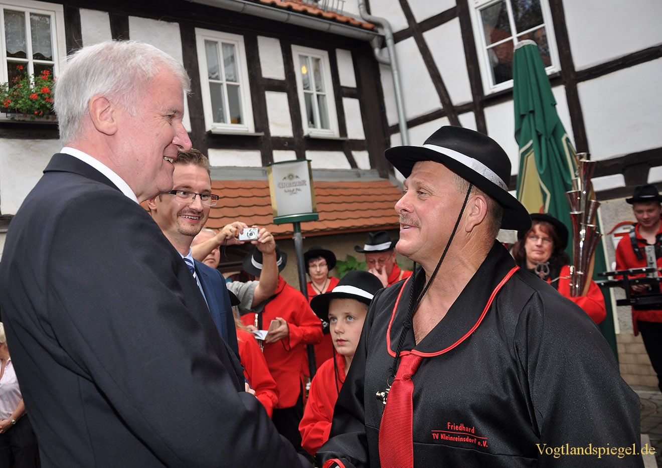 Bayerns Ministerpräsident Horst Seehofer besucht Landgemeinde Mohlsdorf-Teichwolframsdorf