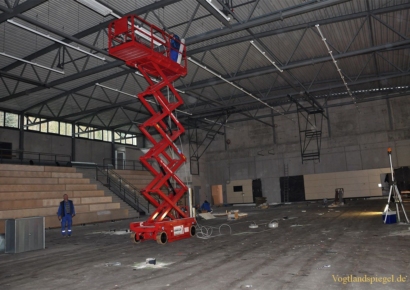 Bau der Greizer Zweifelder Sporthalle schreitet zügig voran