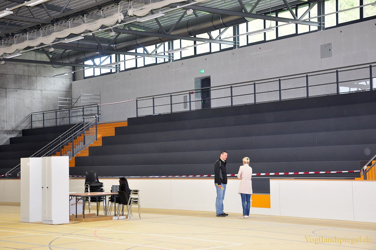 Bau der Zweifeldersporthalle Greiz