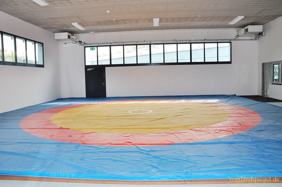 Bau der Zweifeldersporthalle Greiz