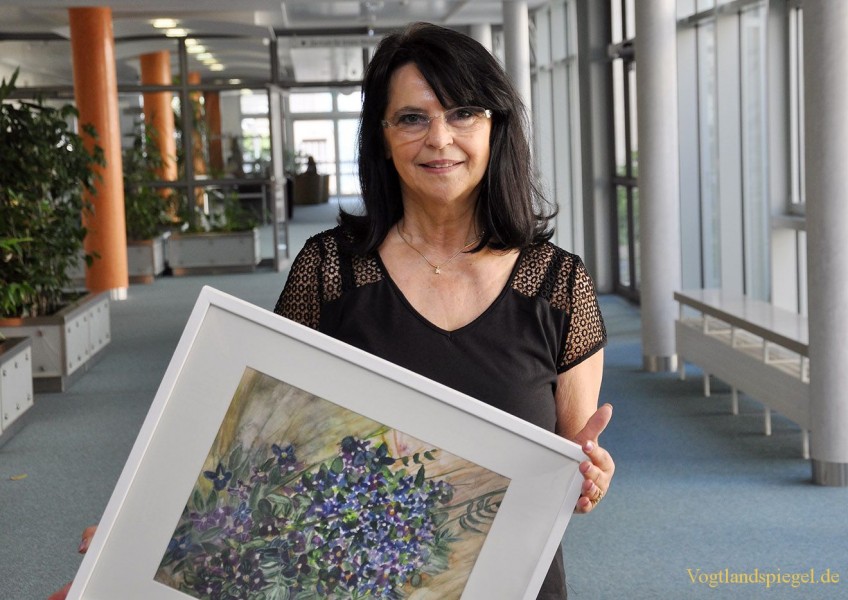 Ingrid Trautlofft stellt im Kreiskrankenhaus Greiz aus