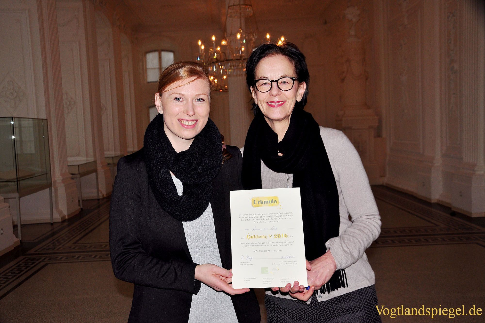 Greizer Sommerpalais erhält „Goldenes V“ für vorbildliches Volontariat