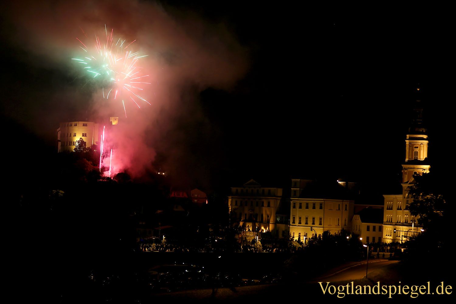 Abschluss Feuerwerk zum Greizer Park-und Schlossfest