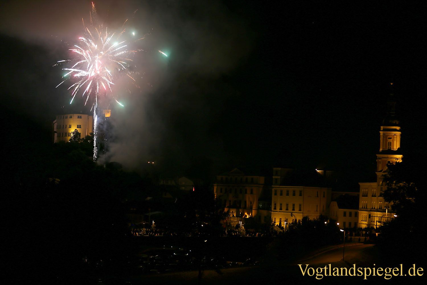 Abschluss Feuerwerk zum Greizer Park-und Schlossfest