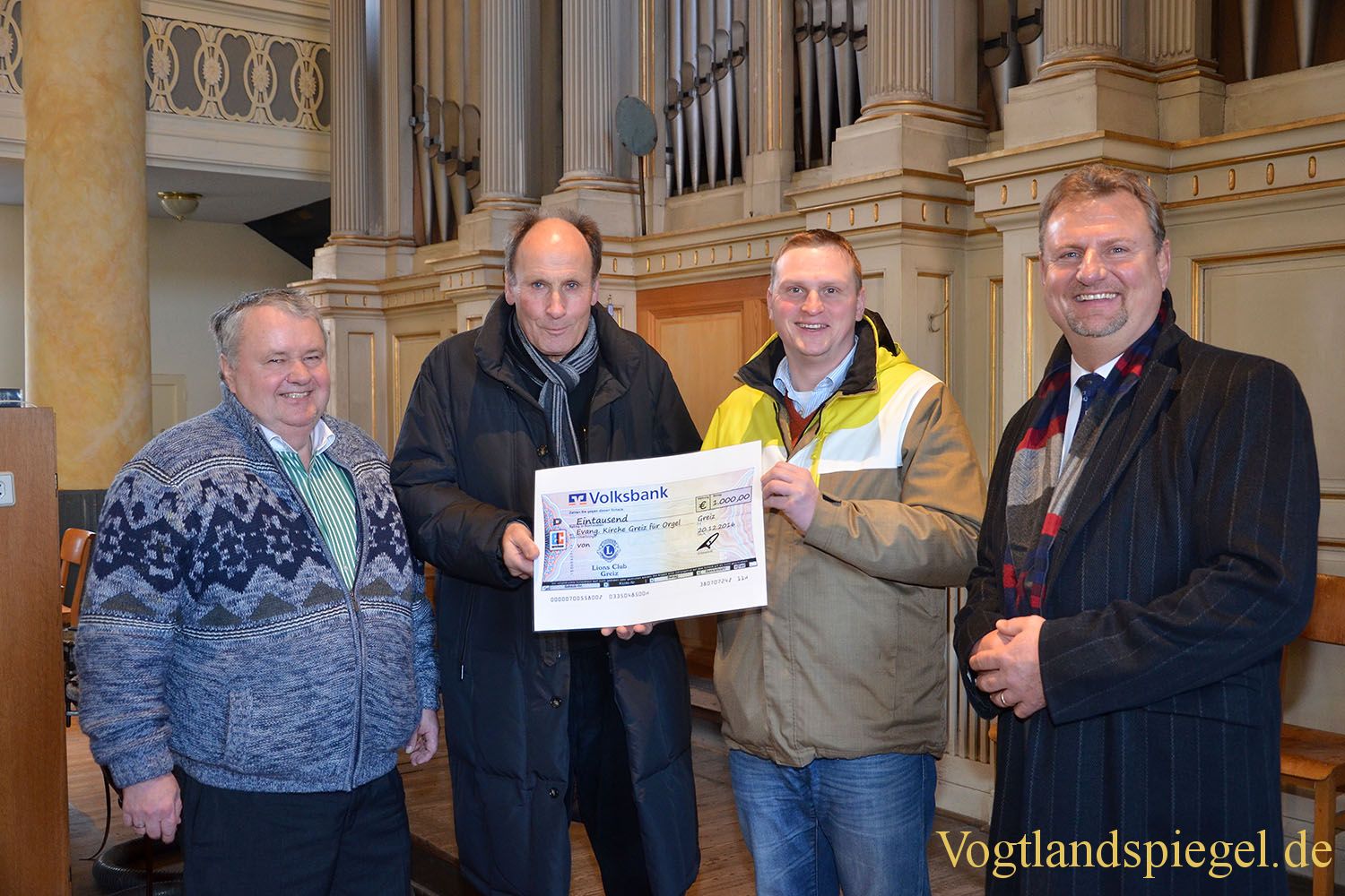 Lions Club Greiz: 1000 Euro für Kreutzbach-Jehmlich-Orgel