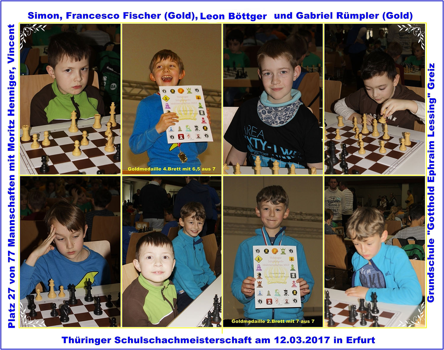 Schach: Lessing-Grundschüler mit Super-Leistung in Erfurt