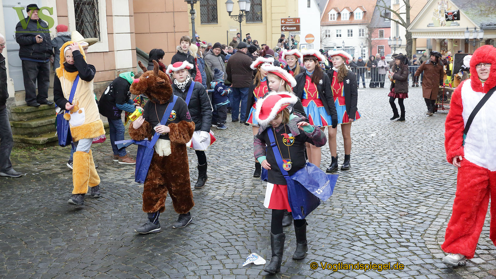 Greizer bejubeln 22. Rosenmontagsumzug