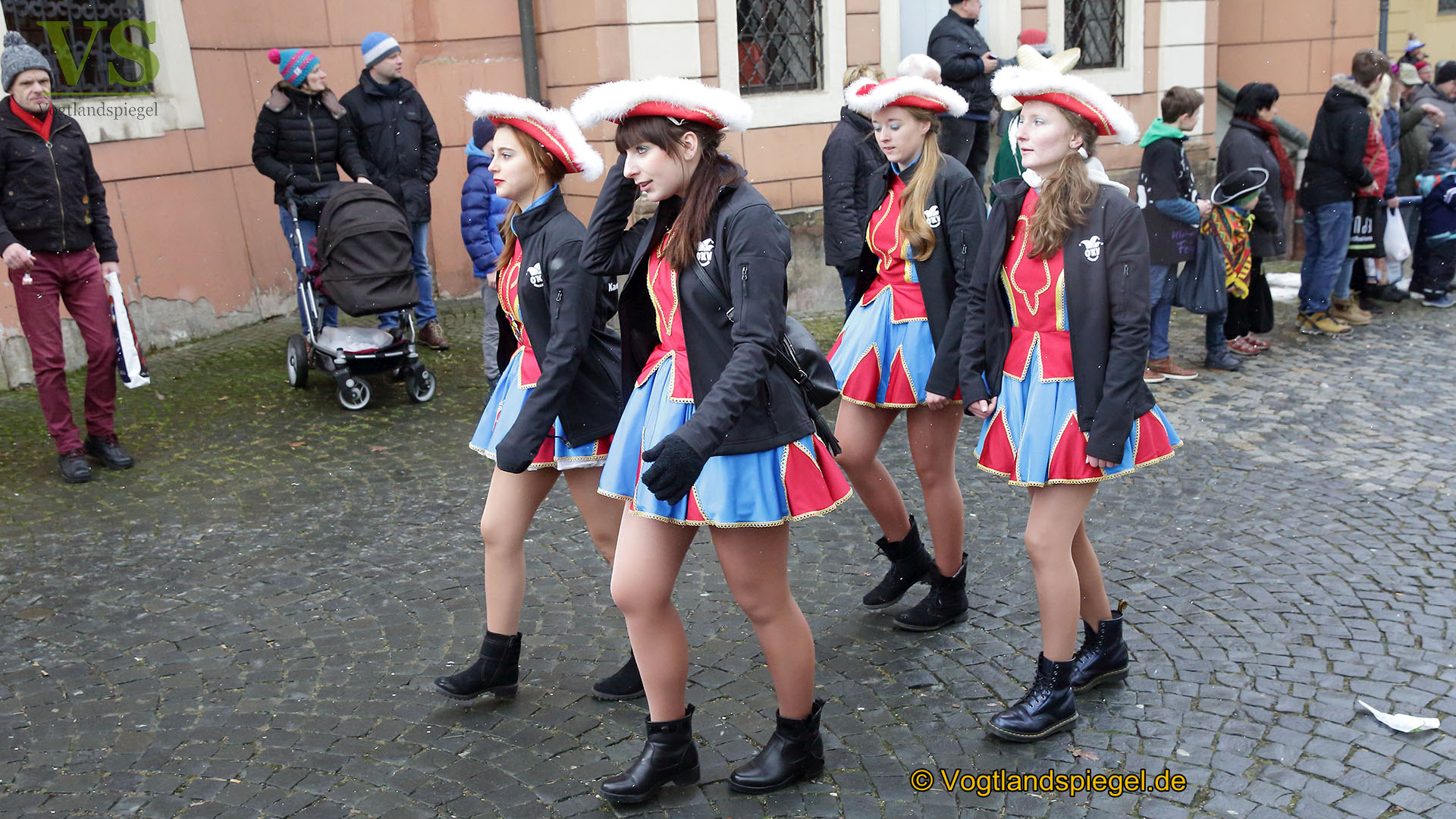 Greizer bejubeln 22. Rosenmontagsumzug