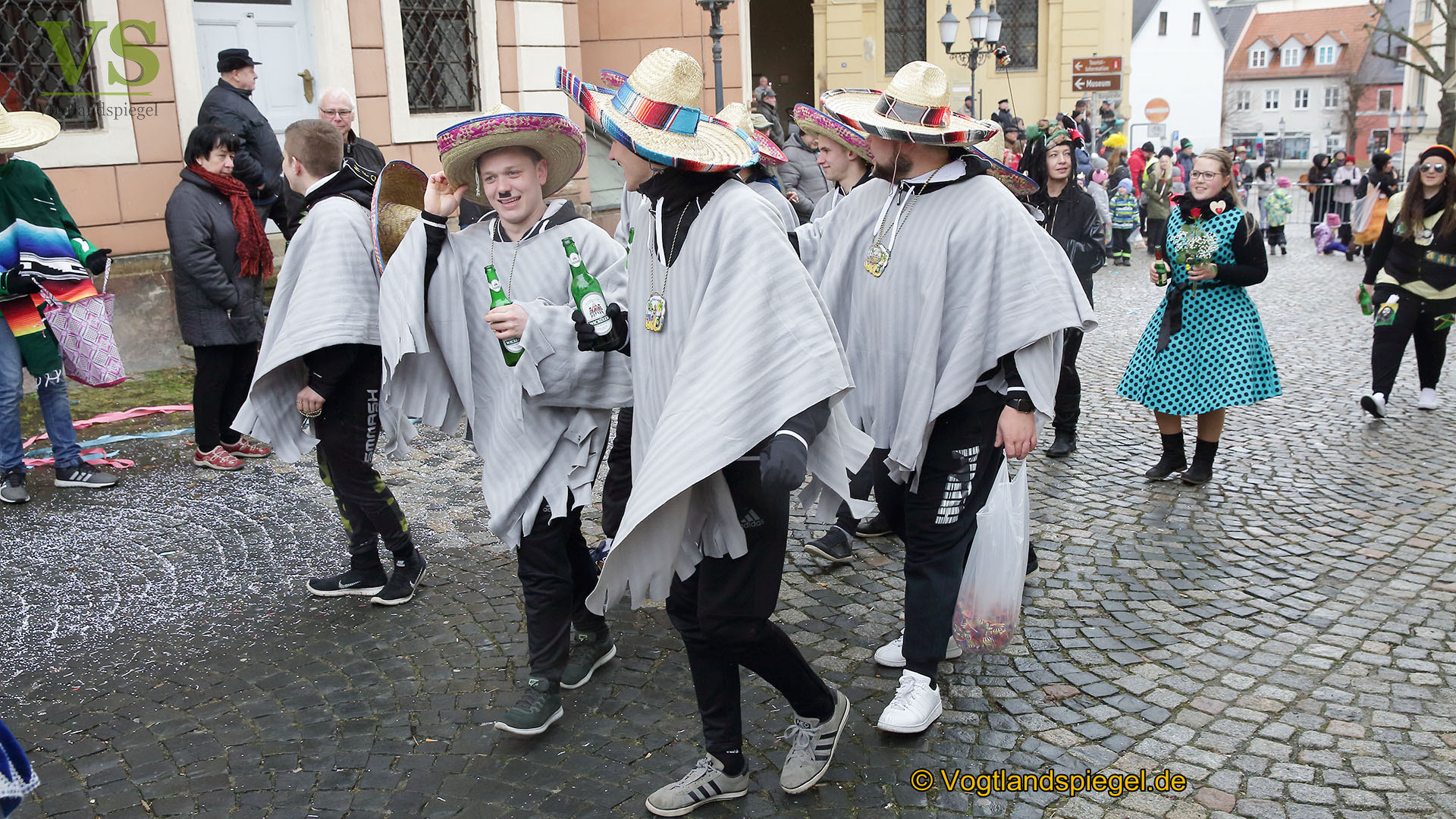 Greizer bejubeln 22. Rosenmontagsumzug