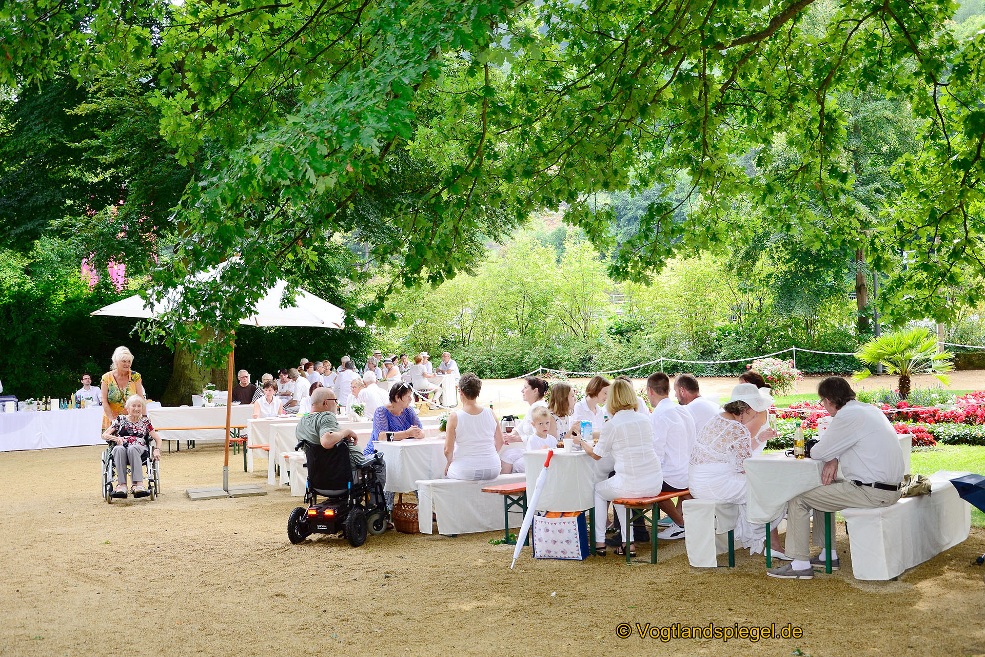 Tischkultur in weiß: Schlemmen und genießen im Fürstlich Greizer Park