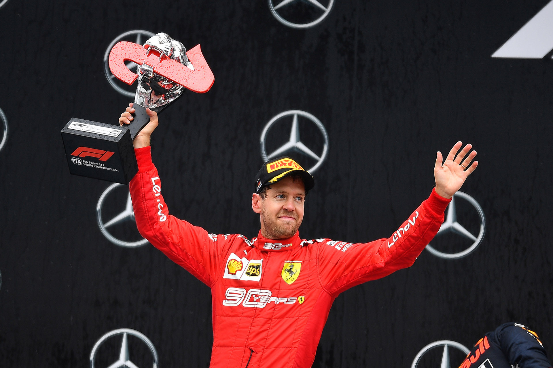 Ferrari-Pilot Sebastian Vettel (Heppenheim) wird nach toller Aufholjagd Zweiter in Hockenheim (von Fotograf Thorsten Horn)