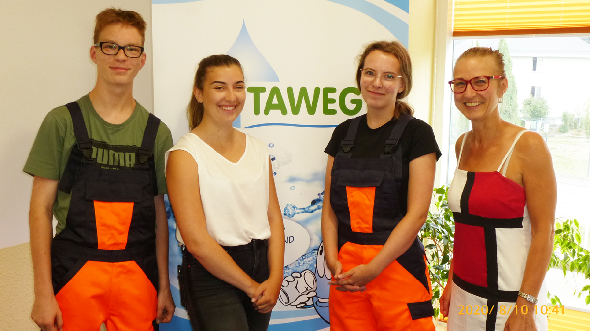 Neue Lehrlinge beim Zweckverband TAWEG
