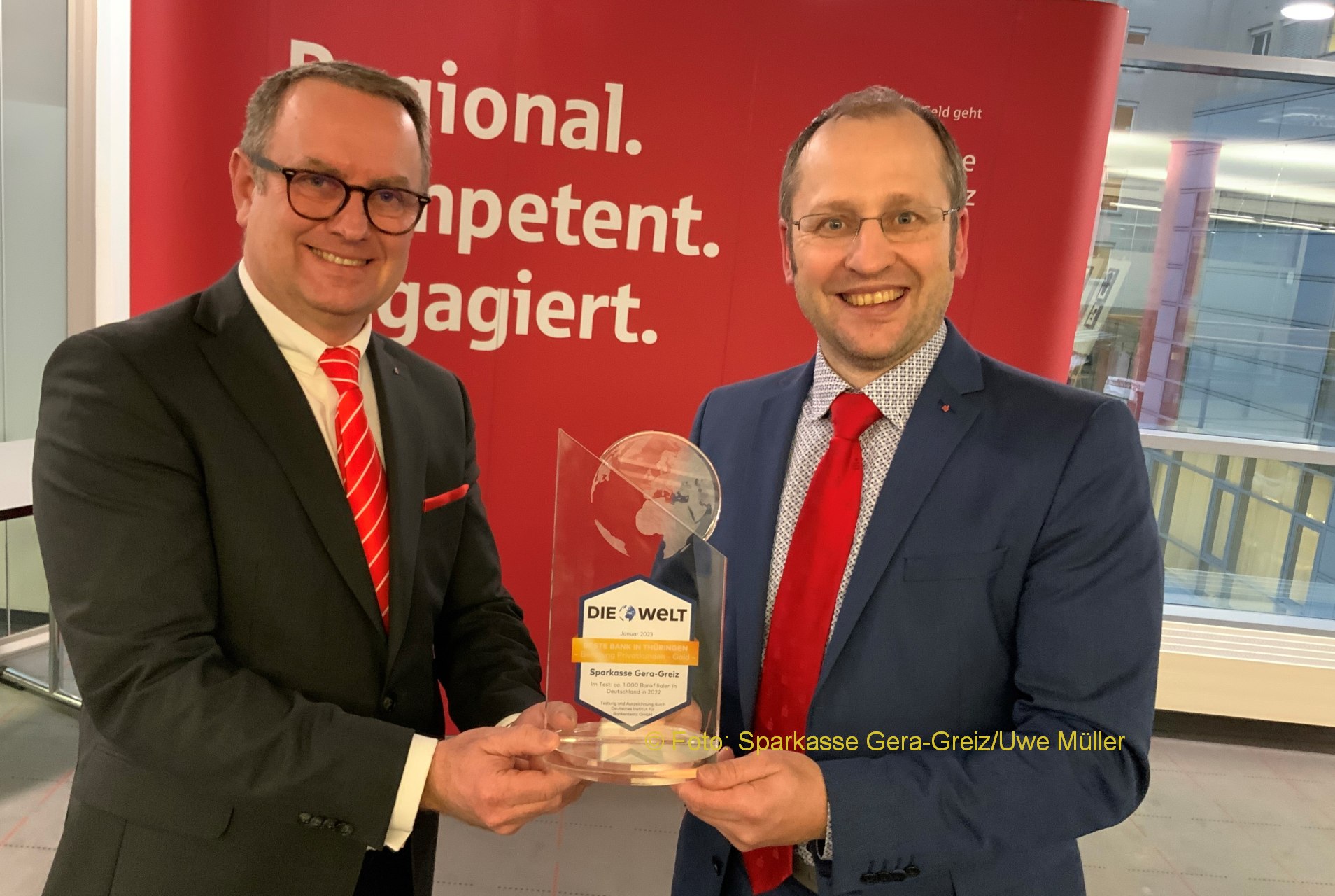 Sparkasse Gera-Greiz ist Thüringen-Sieger im Bankentest