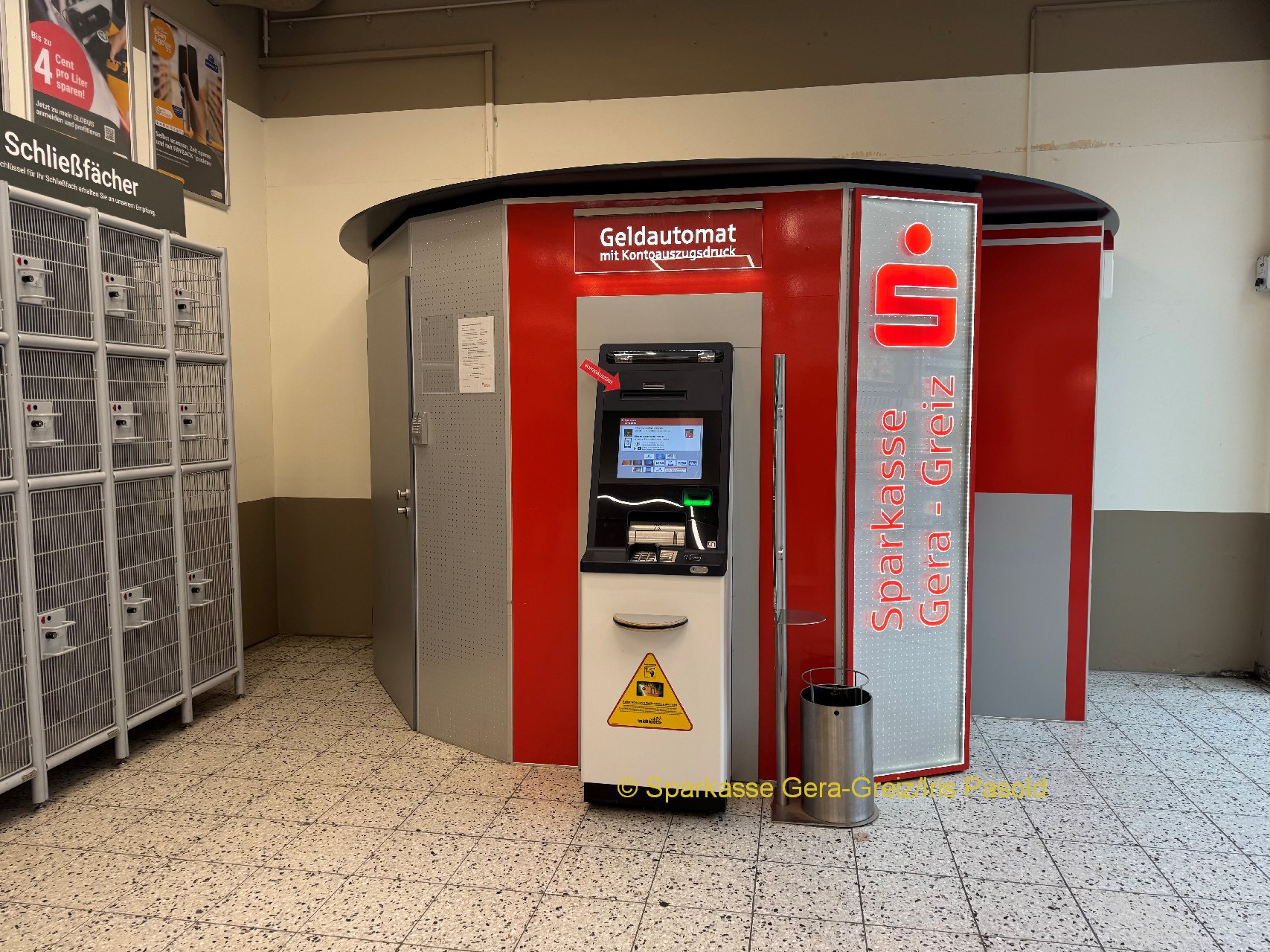 Sparkasse Gera-Greiz modernisiert SB-Automat im Globus-Markt Gera-Trebnitz