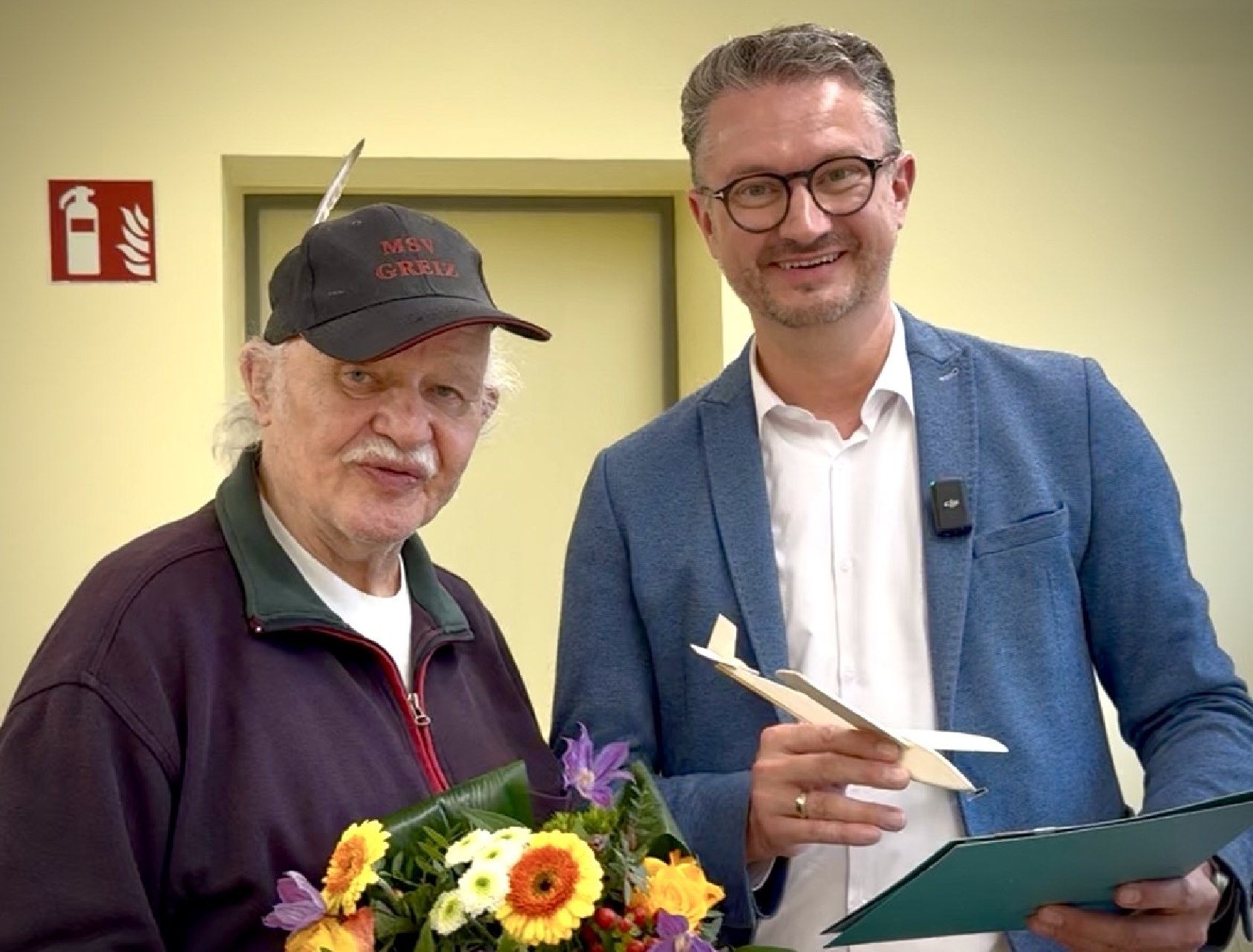 Ehrenamtszertifikat für langjähriges Engagement im Modellflug