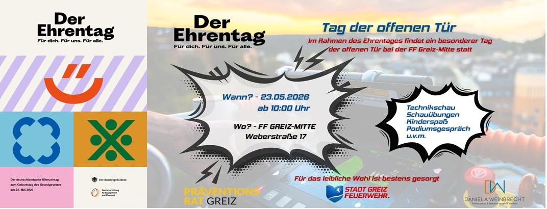 Greiz feiert Ehrentag mit der Freiwilligen Feuerwehr